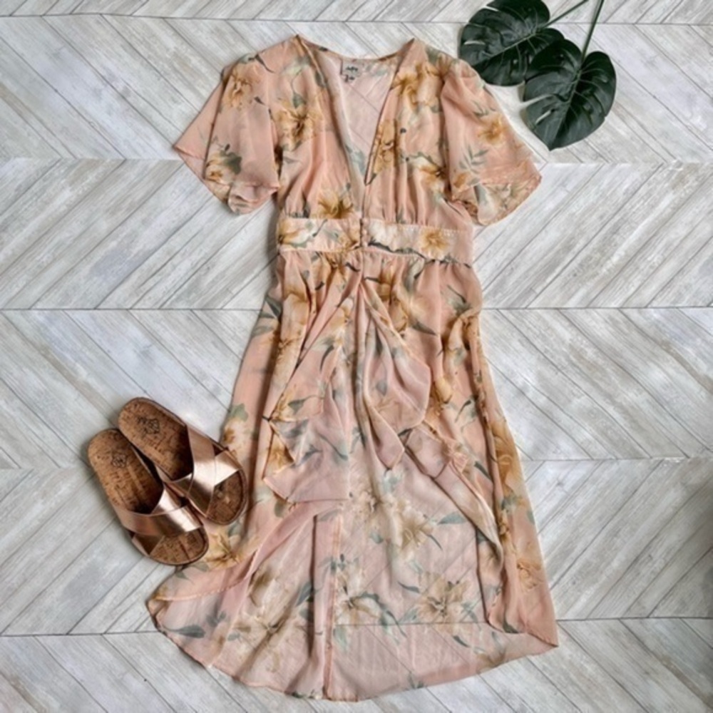 DAYTRIP SHEER BUTTON FRONT KIMONO DRESS | SIZE S​